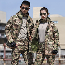 Spring and summer outdoor camouflage clothing M65 tactical windbreaker suit mens training work clothes three-piece tactical clothing