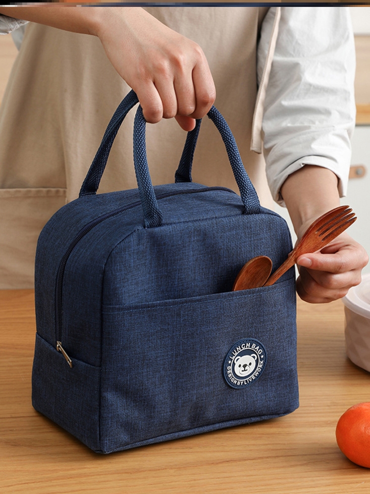 Lunch box thick insulation bag student special office worker lunch with Hand bag large work with rice bag fashion