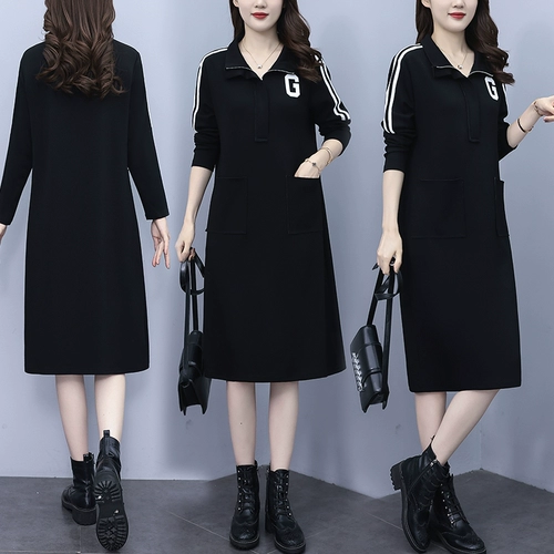 Демисезонная модная юбка, платье, большой размер, в западном стиле, популярно в интернете