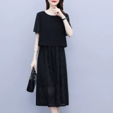 Элегантный комплект для матери, элитная юбка, летнее шифоновое платье, большой размер