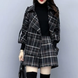 Осенний демисезонный комплект, модное шерстяное пальто, по фигуре, большой размер