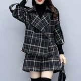 Осенний демисезонный комплект, модное шерстяное пальто, по фигуре, большой размер