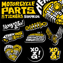 Mechanical heart stickers original motorcycle parts waterproof personality trend car stickers scratches wonderful driving