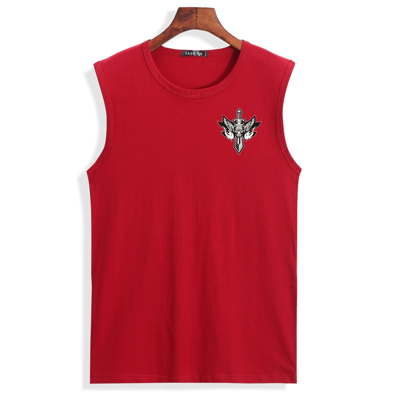 Áo thun không tay nam cotton vest thể thao đào tạo vest mồ hôi cộng với phân bón để tăng bóng rổ thể thao không tay - Áo vest cotton áo ghi lê nhiều túi