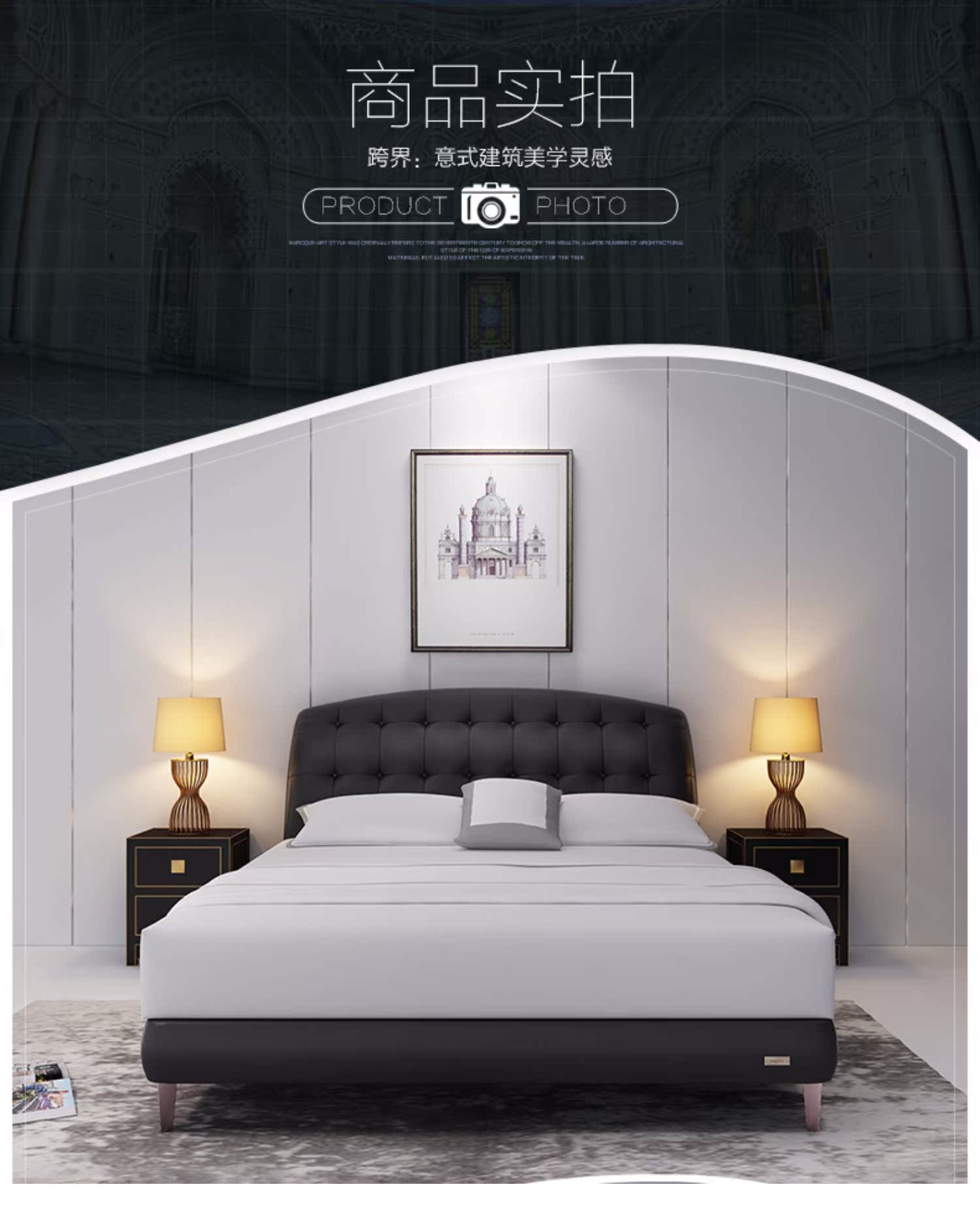 Xilinmen mét da 1.5m1.8 tối giản hiện đại đôi phòng ngủ giường hôn nhân Verona - Giường giường ngủ hai tầng