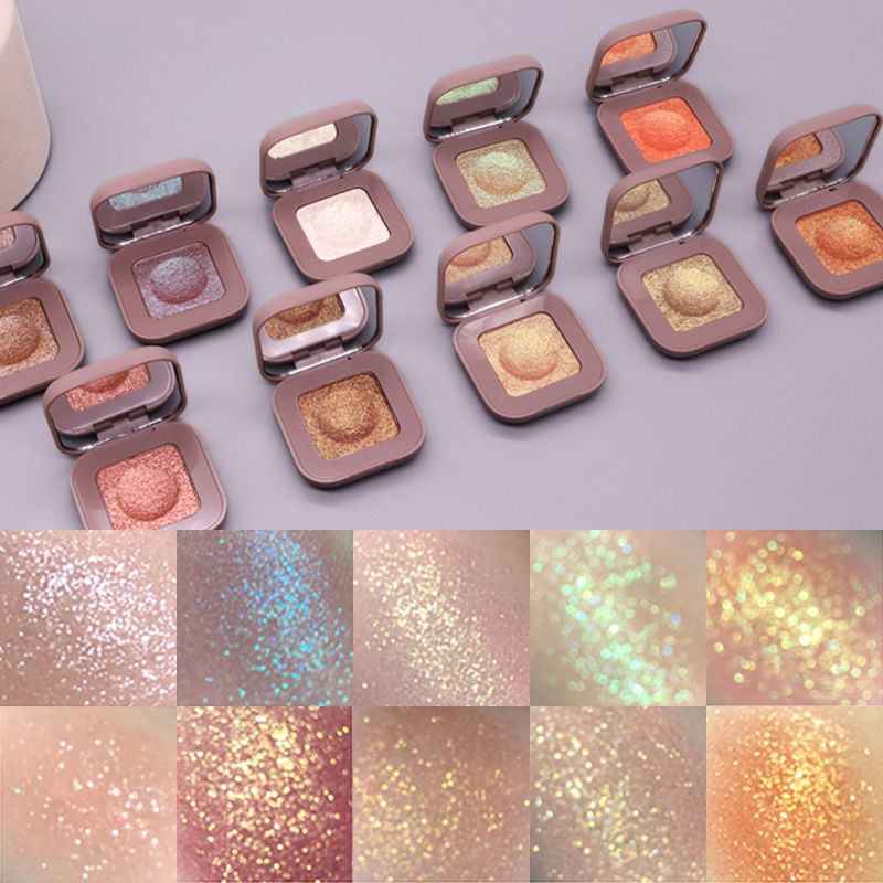 NOVO monochrome eye shadow glitter powder bright crystal pearlescent small plate portable waterproof unicorn fairy plate mashed potatoes vibrato