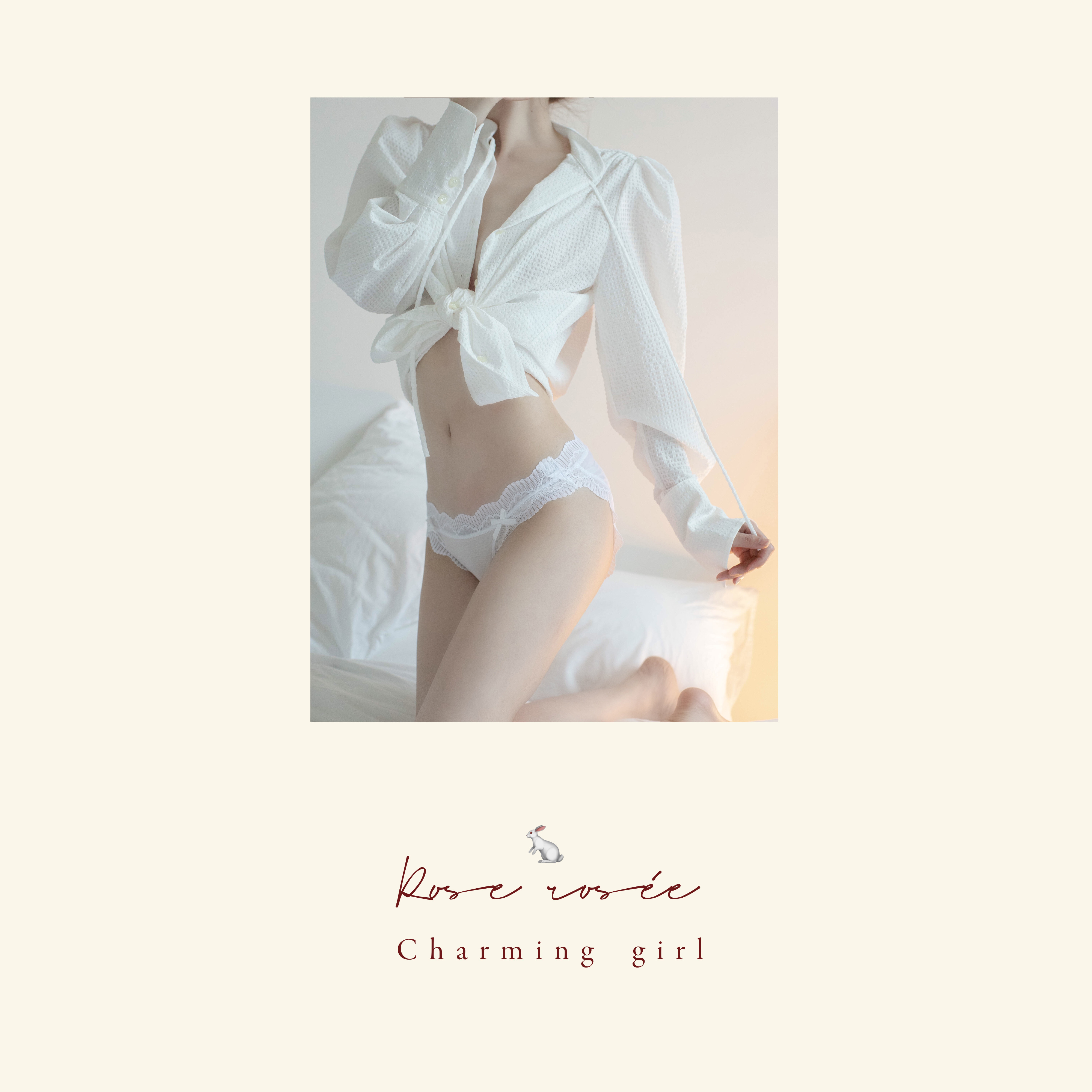 Rose rosée Charming Girl Heartbeat Warning Sexy Mesh Bow Knot Ladies Summer Lace Underwear