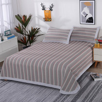  32 yarn old rough cloth mat three-piece summer cotton thickened sheets single dormitory double-sided mat