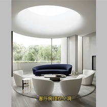 Hong Kong Ying Jianke GRG gypsum customized ceiling shape lamp circle arc ceiling arc line special-shaped decorative material