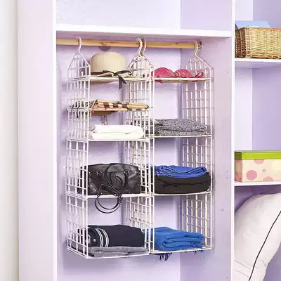 Hanging storage rack Hanging bag storage bag Wardrobe storage rack Dormitory compartment Clothes finishing rack Storage rack