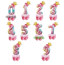 0-9 digital crown birthday Party decoration numeral balloon