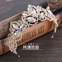 child crystal queen hair band Birthday crown bride headwear