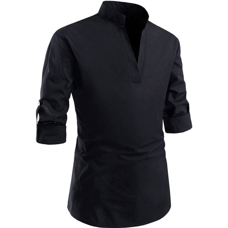 Men casual dress shirts long sleeves summer t-shirt