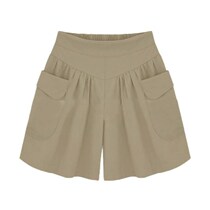 Black Short Women Summer Shorts Plus Size Ruffle Pocket