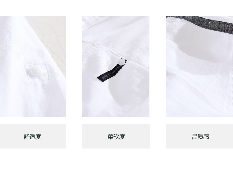 Cực kỳ cá tính khâu bảy điểm trong tay áo sơ mi cotton nam tươi trẻ giản dị mùa hè áo sơ mi vải lanh - Áo mua áo sơ mi