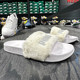 PUMA ຂອງແມ່ຍິງ plush upper casual breathable lightweight slippers beach shoes 383758