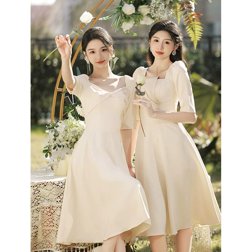 Летнее платье подружки невесты, подходит для подростков, изысканный стиль