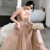 Летнее платье подружки невесты, длинное вечернее платье, по фигуре, простой крой, для подружки невесты, средней длины