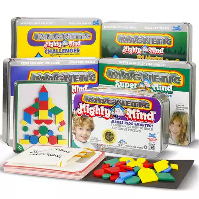 Magnetic American Mighty Mind smart puzzle puzzle puzzle children Magnetic geometry Tangram