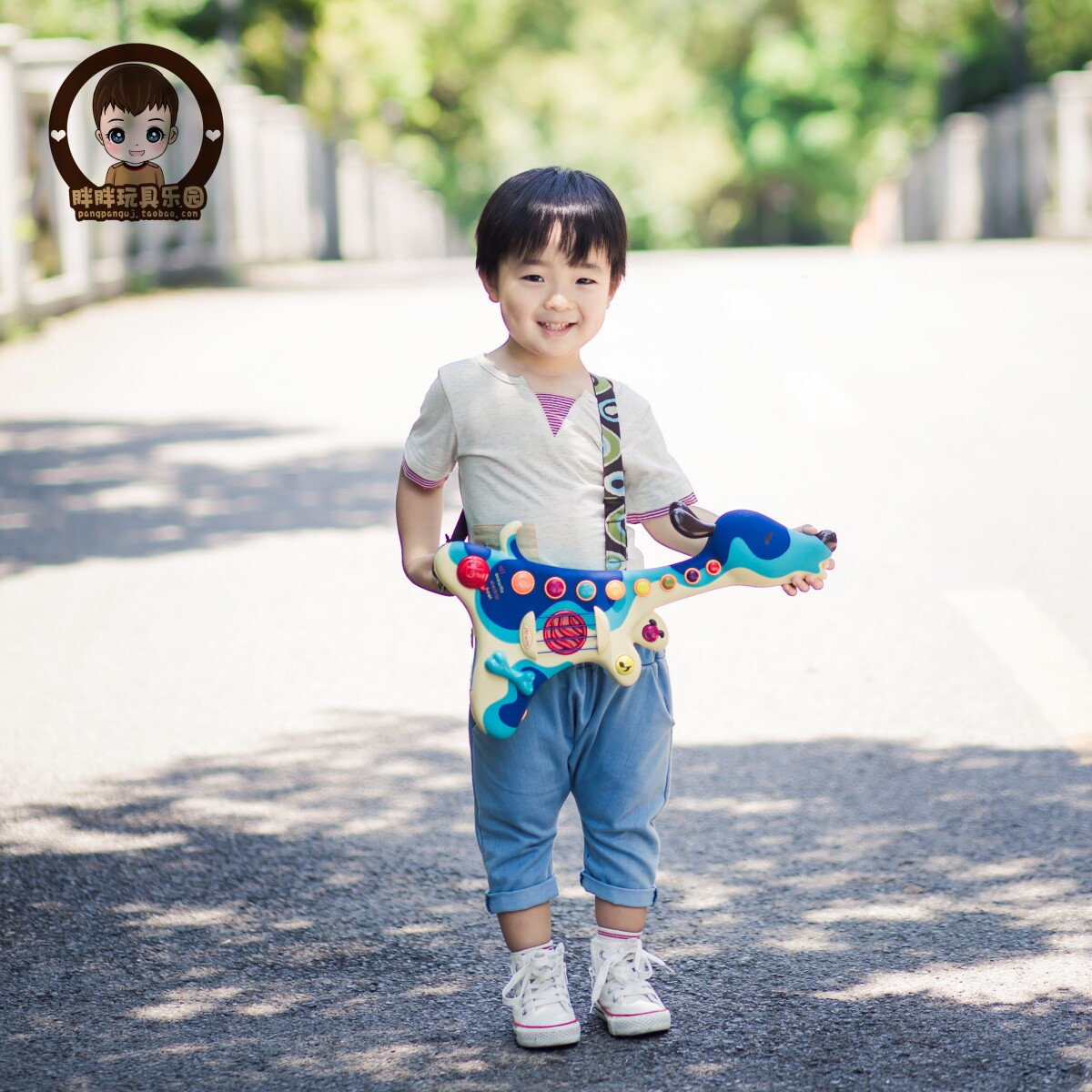 B Toys Multifunctional Beagle Guitar Children's Music Toys Enlightenment Early Education Puzzle Can Play June 1 Gift
