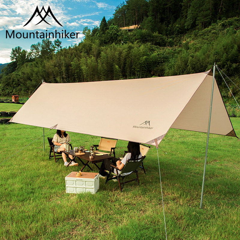The guest of the mountain off the mountain outdoor camping large hexagonal canopy waterproof and anti-sun square Oxford cloth camp sunshade tent