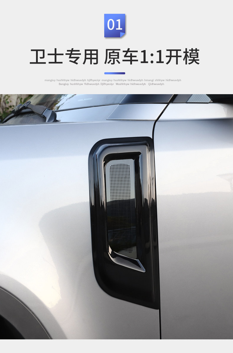Suitable for 20-24 Land Rover New Defender Fender Air Inlet Insect Mesh Anti-blocking Cover Modification Accessories