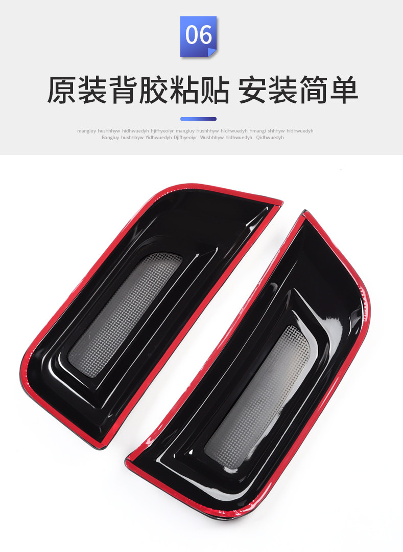 Suitable for 20-24 Land Rover New Defender Fender Air Inlet Insect Mesh Anti-blocking Cover Modification Accessories