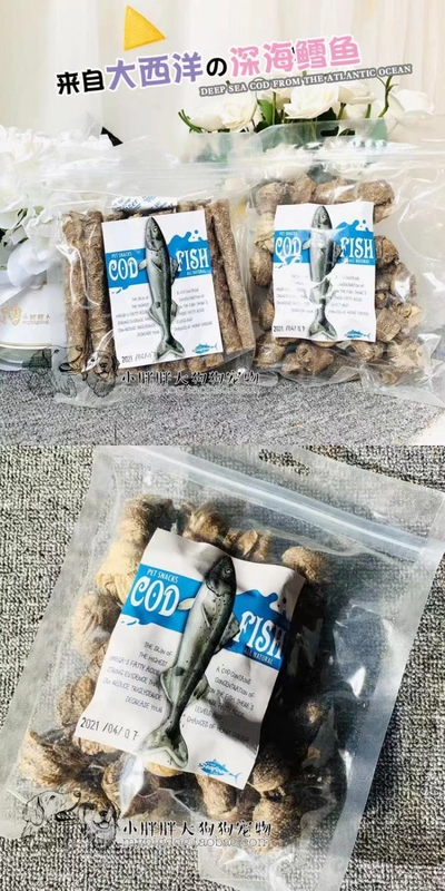 Xuất khẩu Cod Skin Snacks Fish Skin Rolls Dog Snacks Low Sensitive Beauty Hair Low Fat Natural Không có thêm Snacks Dog 200G - Đồ ăn vặt cho chó