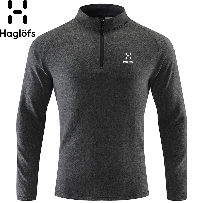 Haglofs Haglofs Matchstick Men's Long-Sleeved Stand-Up Collar Sweatshirt Spring and Summer Moisture-Wicking Half-Zip Quick-Drying Shirt