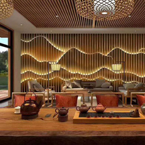 Hotel simple Chinese style home living room metal to figure custom entrance hollow aluminum carved stainless steel screen partition