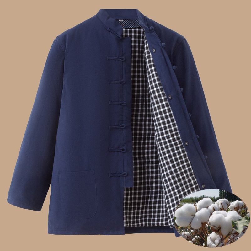 Tang men thicken old and old, rugged cotton cotton cotton cotton cotton cotton cotton cotton cotton cotton jacket in winter