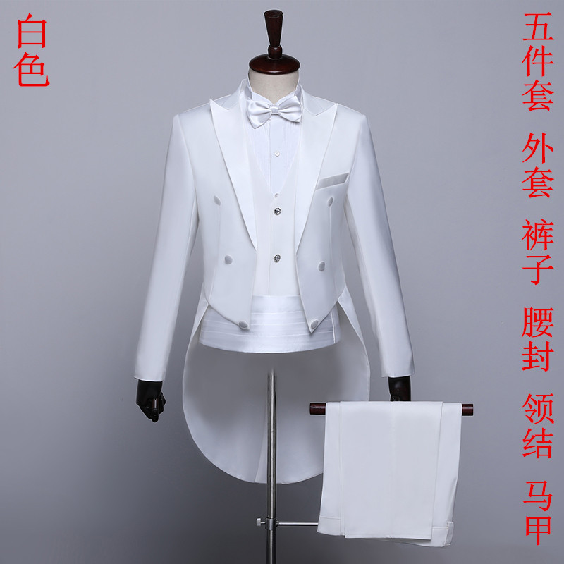 Hot-bán Halloween tuxedo nam chú rể phù dâu phù hợp với phép thuật hiển thị chủ hàng năm của trang phục vũ điệu