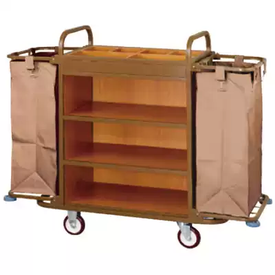 Hotel hotel room service car stainless steel cart door cleaning work car cleaning one-sided bilateral cloth truck