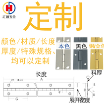 Huitong strip 304 stainless steel hinge row hinge black long row hinge folding bronze gold hinge custom