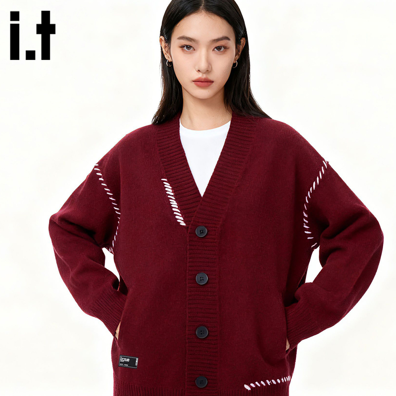 It Izzue2026 New Year's Edition Year of the Horse Unisex V-Neck Warm Knitted Jacket Zodiac Year Cardigan Sweater 1P