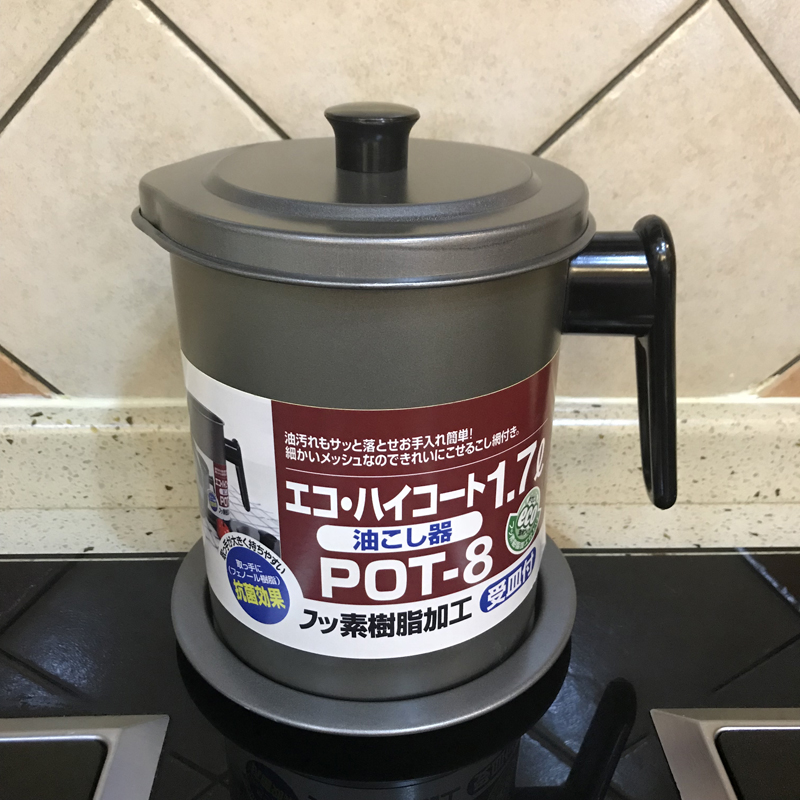 Japanese-style oil reservoir oil tank filter oil tank household consumption stainless steel filter large capacity to save oil