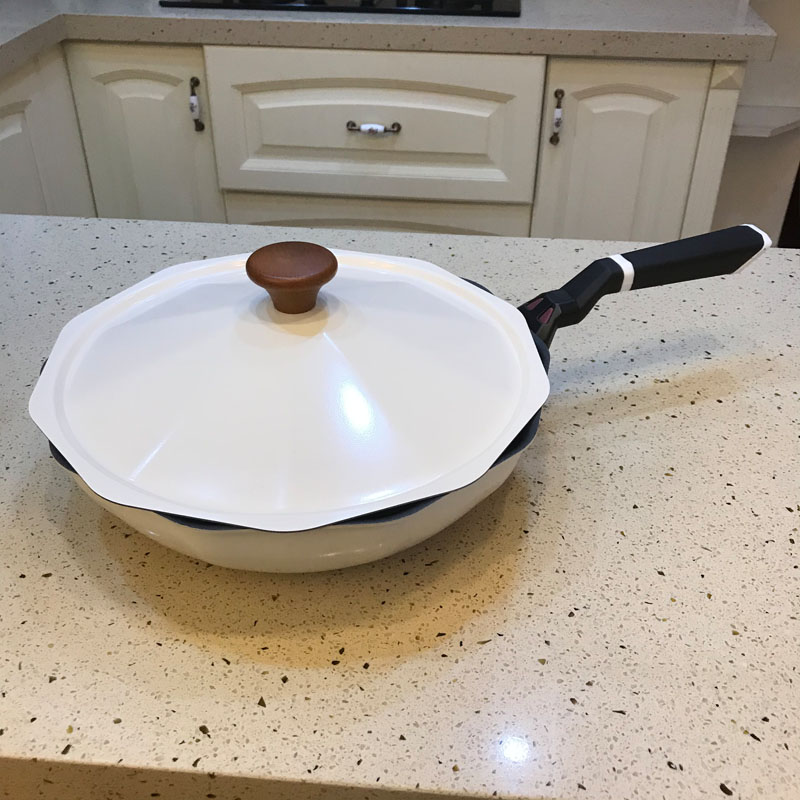 Self-contained new 30cm flower type wok premium cover non-stick pan Frying pan Cooking pot household 3-5 people electromagnetic