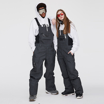  (GT ski equipment)minus two degrees TWOC new veneer double board bib ski pants breathable wear-resistant quick-drying