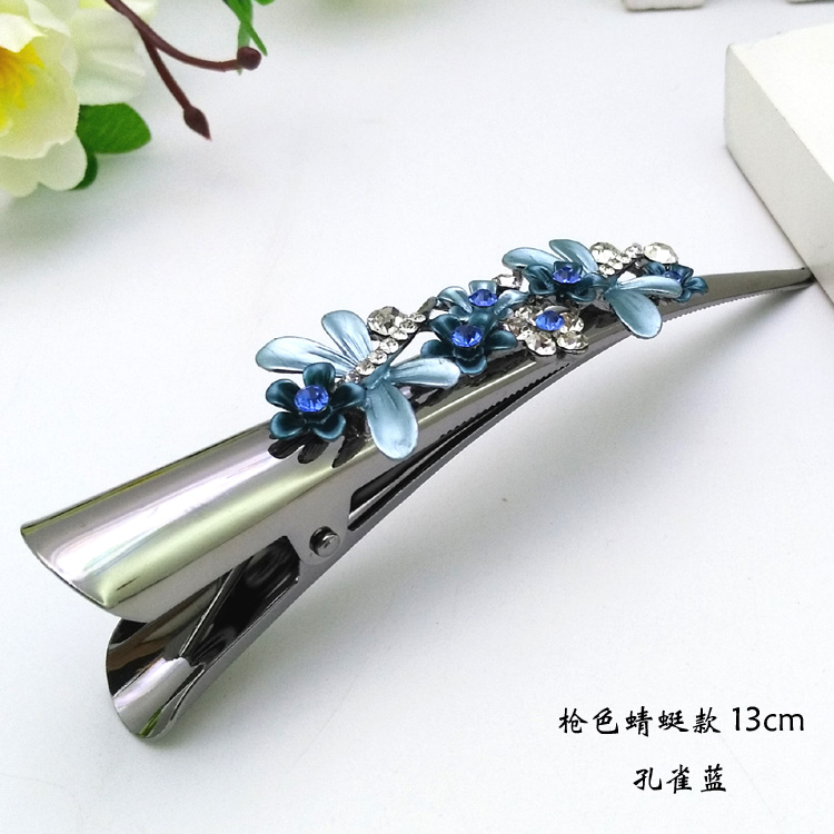 Hàn quốc phiên bản của retro sắt-nạm kim clips giống thú mỏ vịt kẹp lớn đĩa headband phụ kiện tóc sừng clip top clip tóc clip