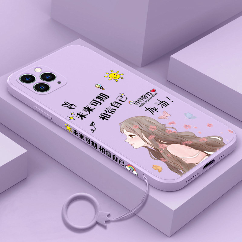 Apple 11Pro mobile phone protection shell straight side full package soft shell iPhone11 full package side camera anti-fall 11promax liquid silicone gel 11pro silicone tide female protective sleeve finger