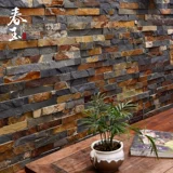 Натуральный цвет ржавая вилла на открытом воздухе культурная кирпичная кирпичная кирпичная кирпич и каменная гостиная крыльца культурная каменная фона стены