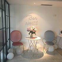 Nordic net red backrest ins dining chair Modern simple stool Computer chair dressing chair Nail stool Bedroom makeup chair