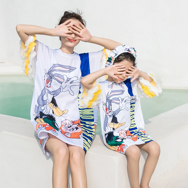 New Parenting Swimsuit Mother Girl Casual Girl Child Girl Girl Swimsuit Princess Beach Spa Swimsuit