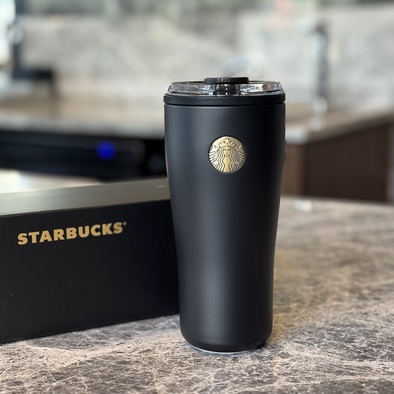 Starbucks New Year Limited Edition 2025 Gilded Series Cool Black Retro Goddess Nameplate Stainless Steel Desktop Drinking Cup Starbucks New Year Limited Edition 2025 Gilded Series Cool Black Retro Goddess Nameplate Stainless Steel Desktop Drinking Cup