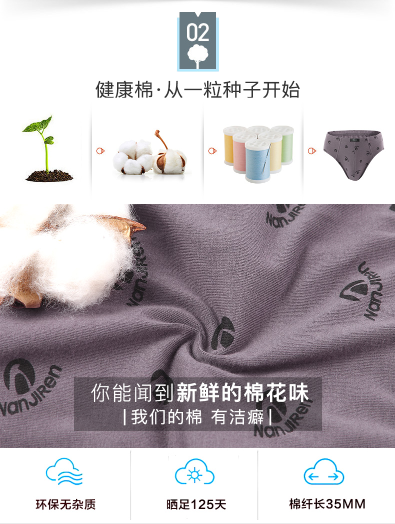 Nam Cực 4 hộp đồ lót nam XL chất béo quần lót nam giới quần cotton thoáng khí quần sịp nam trong suốt