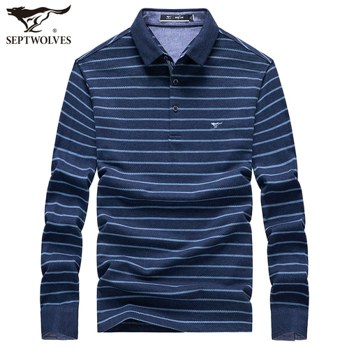 Septwolves, осенний лонгслив, хлопковая футболка polo, 2020