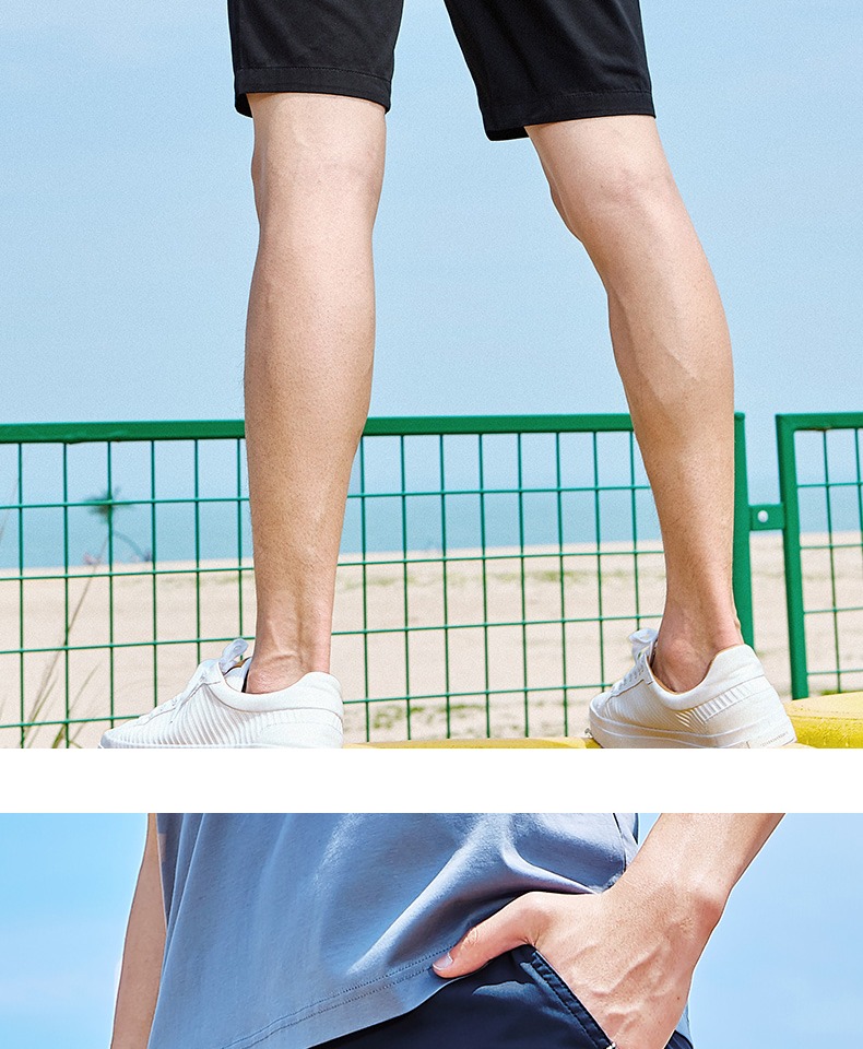 Bảy con sói quần short nam giản dị 2019 hè mới thẳng quần năm điểm trẻ trung phiên bản Hàn Quốc của quần màu rắn - Quần làm việc quần tây