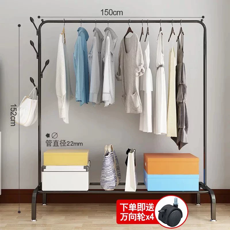 Bánh xe sấy giá lưu trữ sàn hộ gia đình Mỹ Cửa gấp quần áo ngoài trời giá sắt áo trắng - Hệ thống giá giặt