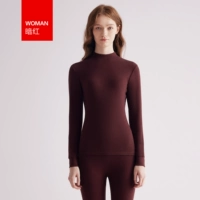 Женский темновый красный наполовину воротник