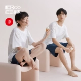 Мужская хлопковая пижама для влюбленных, цветные шорты, комплект, короткий рукав